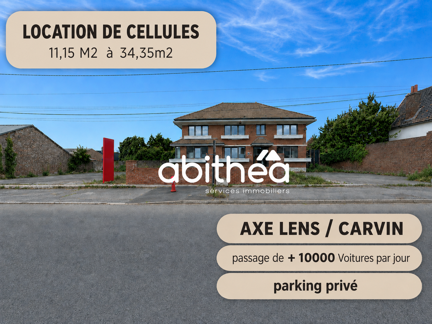 À LOUER   Cellules professionnelles de 11,15 m2 à 34,35 m2   Annay-sous-Lens